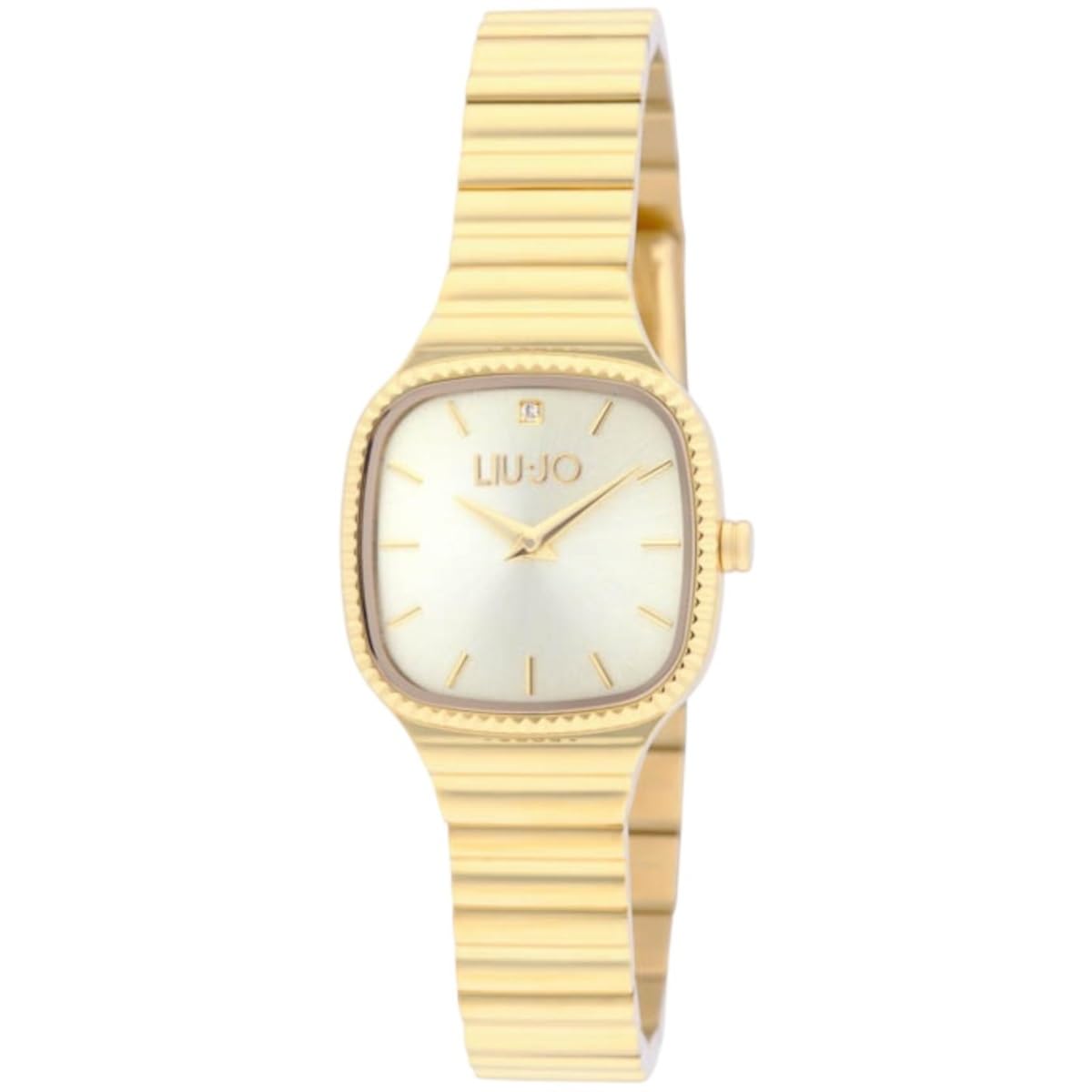 Liu Jo - Orologio Elegante da donna al quarzo in acciaio laminato oro - Belmira TLJ2821 - Orologio con cassa quadrata e cinturino in acciaio laminato oro