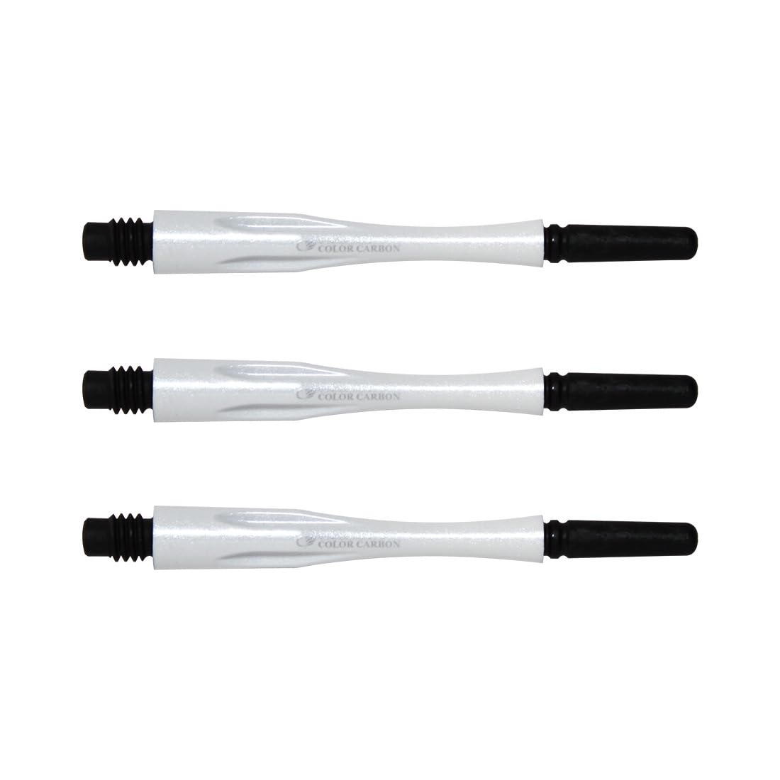 NineDartOut.us Fit Shaft Carbon White Pearl Hybrid 4 Pack (Spinning) (#6-35.0mm - Medium Plus)