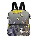 3. Mehrfachtaschen-Büchertasche: 1 Hauptfach mit Reißverschluss, 1 vordere und hintere Reißverschlusstasche und 2 kleine Seitentaschen, 2 kleine Fächer und 1 Innenseite der Reißverschlusstasche.