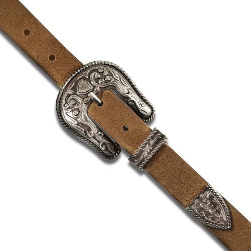 Image of Lucky Brand Women's Western Leather Belt | Classic | Fashion | Vintage | Buffalo Leather | Western-Inspired