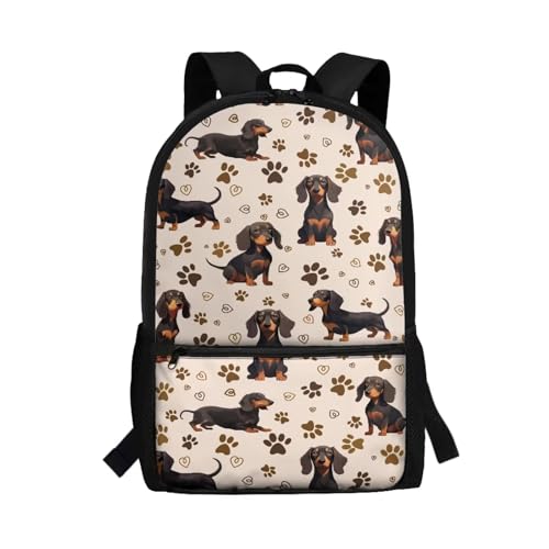 Sac à dos enfants à motif patte de teckel idéal pour l'école maternelle