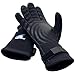 Neo-Sport womens 3MM & 5MM Premium Neoprene Five Finger Wetsuit Gloves with Gator Elastic Wrist Band. Use for All Watersports, Diving, Boating, Cleaning gutters, Pond and Aquarium Maintenance, Black, X-Large