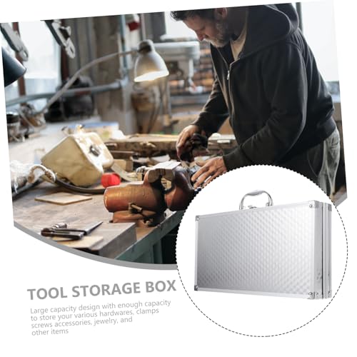 Mallette aluminium rigide avec serrure et mousse antichoc pour transport - 8