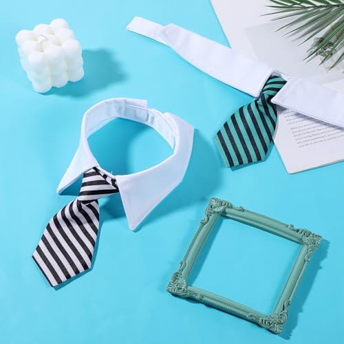 2 Pcs Cat Dog Neck Tie Collar Ajustable para Mascotas miniatura 7