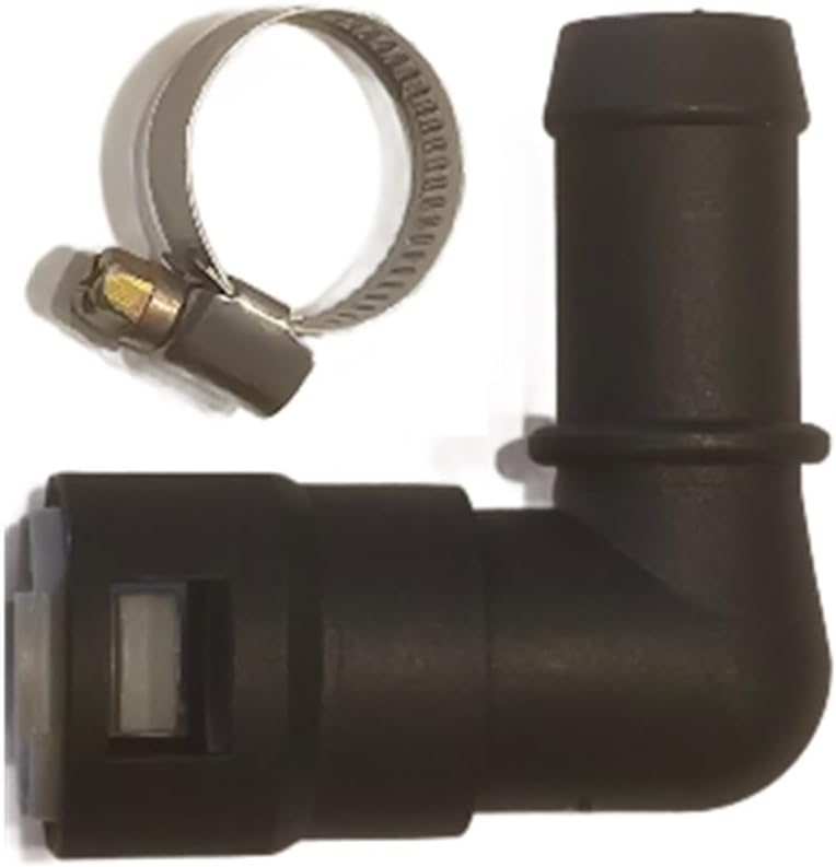 Conector de Mangueira do Radiador do Ar Quente Muzzys 800-418 em Nylon 90° para Tubo e Mangueira de 3/4" – 1 unidade