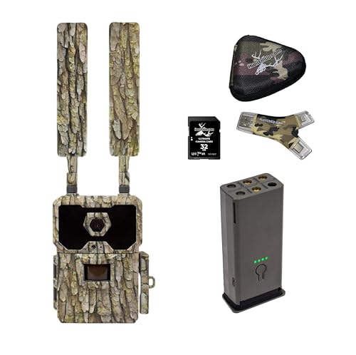 HuntEmUp WiseEye Data Cam 2 Trail Camera Power Bundle 32GB SD Card, High-Speed Card Reader and case