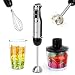 Produktbild Stabmixer-elektrischer Stabmixer 1000 Watt mit Edelstahl-Stabmixer, inklusive 4 Sets Zubehör und 6 Geschwindigkeiten, schwarz