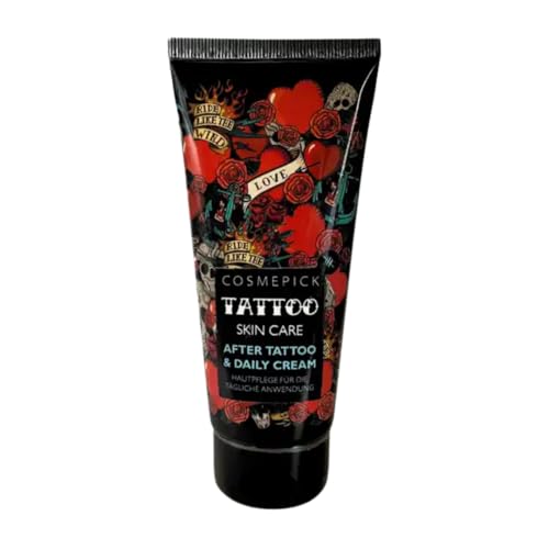 CosmePick Tattoo Pflegecreme – After Tattoo & Daily Cream – Tattoo Creme für tägliche Anwendung, feuchtigkeitsspendend & regenerierend – 80ml (1)