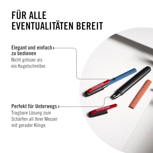 Victorinox Dual-Messerschärfer Outdoor, für Schweizer Taschenmesser, Schleifstein klein, schwarz