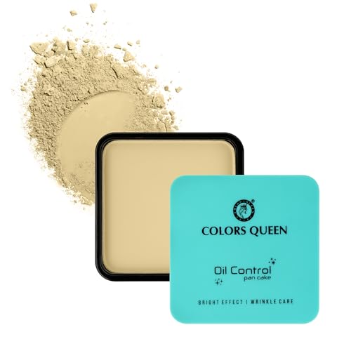 Colors Queen Weightless Matte Finish Compact Powder, With SPF to Protect Skin from Sun, Oil Free Pan Cake Compact Powder for Women (02 – Latte, 15g)