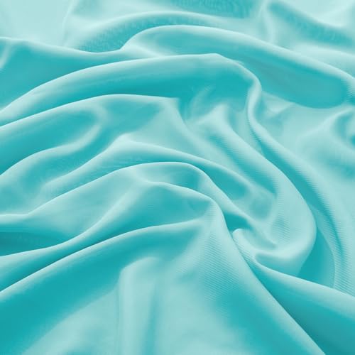 VACVELT The Yard - Tela de gasa azul claro de 60 pulgadas de ancho, tela de gasa transparente con pernos, tela de gasa suave para telón de fondo de arco de boda, decoración de fiesta (precortada, 5