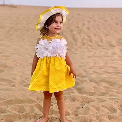 Pettigirl Girls Vintage Spring Easter Flower Polka Dot Clothing Kids Toddler Fashion Holiday Party Dresses Outfit3