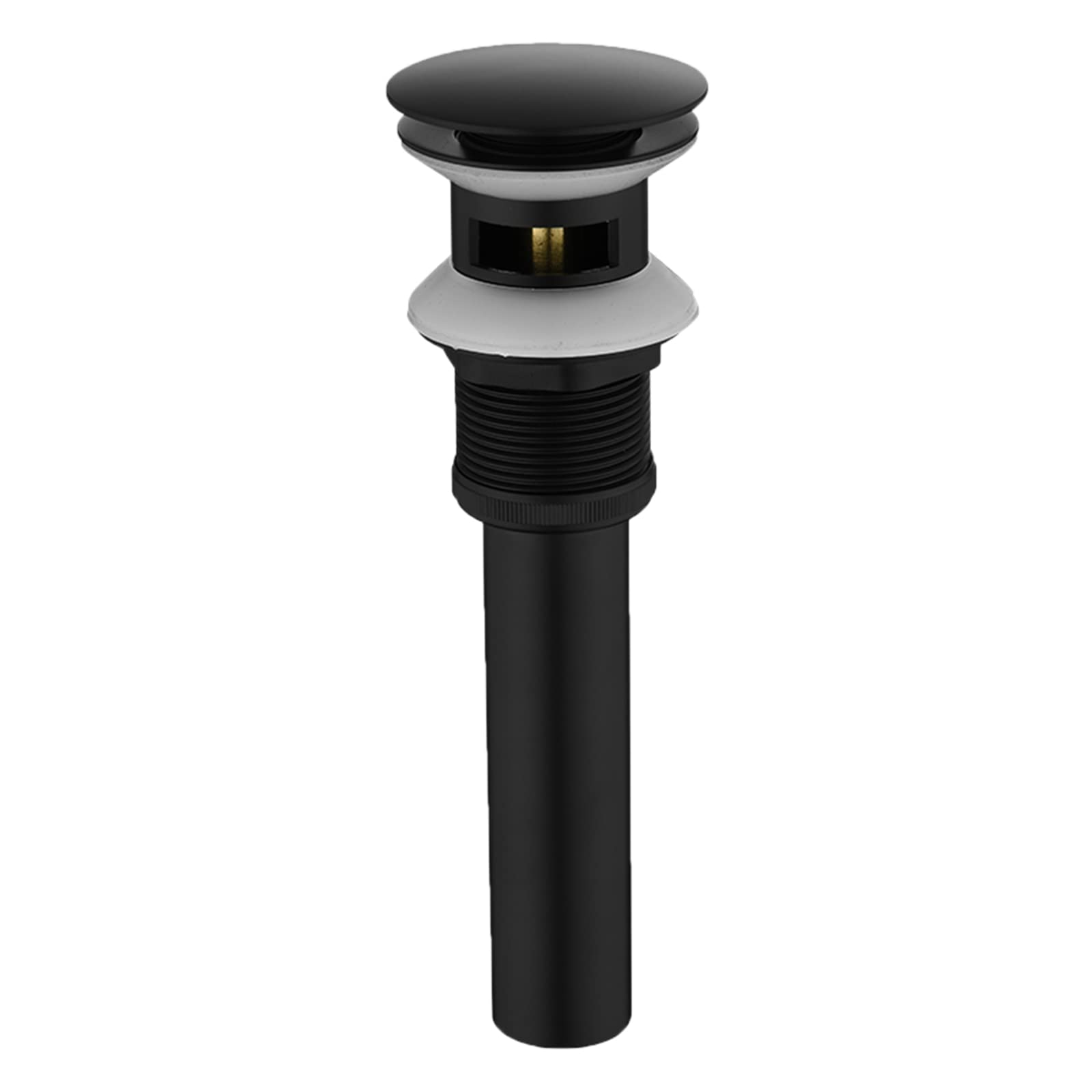 Bonde de Lavabo Pop-up Bonde Clic Clac Universelle Bonde de Vidange avec Trop Plein Laiton 1 1/4" Pour Lavabo,le Noir