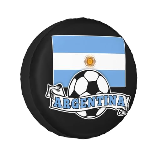 Fútbol Argentino Bandera de Argentina Cubierta de Rueda a Prueba de Polvo Durable Suave Caso Protector, para Coche, Autocaravanas, camionetas, 16in