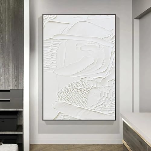 Affiches et impressions salon moderne tableau abstrait blanc XINBAO - 3