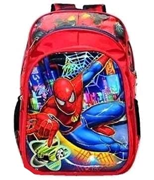LJC SPIDER Bag/Spiderman Backpack best for Girls and Boys/3D BAG(3-6YEARS) for nursery and prep class,Red,M(SPIDERMAN HARD CASE)