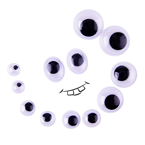 Kuuqa 500 Pieces Mixed Wiggle Googly Eyes Self Adhesive Googly Eyes Diy Scrapbooking Crafts #TOP5
