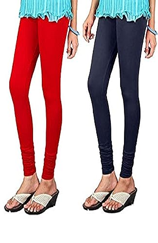 Image of Ultra Soft Cotton Slim fit Solid Color Attractive Casul wear Leggings for Womens - Pack of 2 pcs