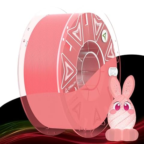 Official Creality Hyper PLA 3D Printer Filament, Glow in The Dark Filament, Luminous PLA 1.75mm, Smooth Printing High Speed 30-300mm/s Filament, RFID Filament Fits Most 3D Printers, 1KG Pink