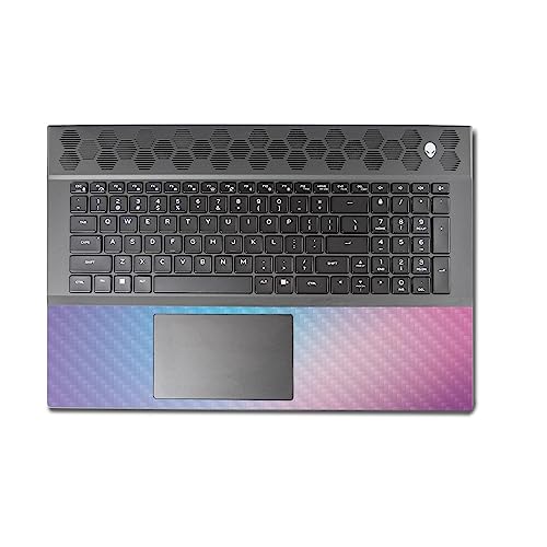 Image of MightySkins Carbon Fiber Skin Compatible with Alienware M18 R1 (2023) Full Wrap Kit - Royal Haze | Protective, Durable Textured Carbon Fiber Finish | Easy to Apply & Change Styles | Made in The USA