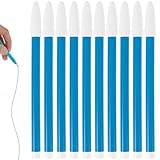 Mabor 10Pcs Blue Washable Fabric Markers for Sewing, Water Soluble Erasable Fabric Marking Pens for Sewing Quilting Embroidery Dressmaking