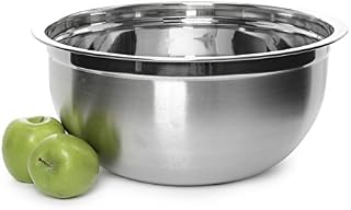 Stainless Steel Mixing Bowl - Premium Polished Mirror Nesting Metal Bowl for Cooking
