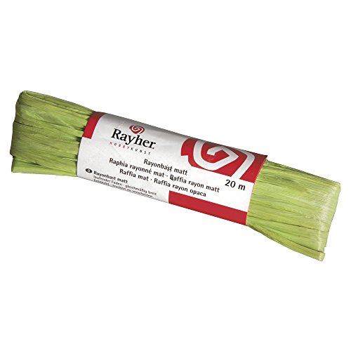 Rayher 5214911 Rayonne Raphia, Mat, Strang 20 m, h. Vert