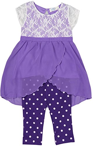Image of ToBeInStyle Girl's Sleeveless Tank Top & Leggings 2 Piece Outfit Casual Dress Style Set