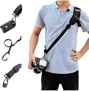 Camera Shoulder Strap, Camera Strap with Screw Mount, Quick Release, Safety Tether, Camera Neck Strap, Camera Strap for DSLR SLR Camera