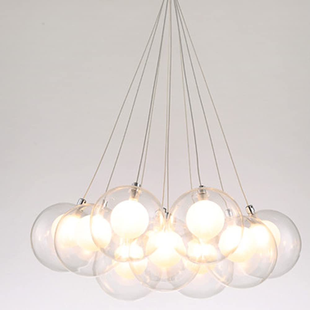 Lustre à bulles en verre LED pour salon et chambre d'enfant