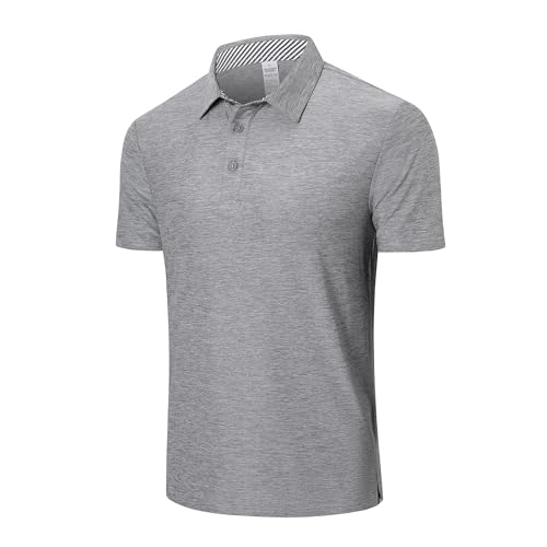 Cimic 3 Pack Polo Shirts for Men Short Sleeve Tennis Quick Dry Performanc Golf Moisture Wicking Athletic Collar Tops