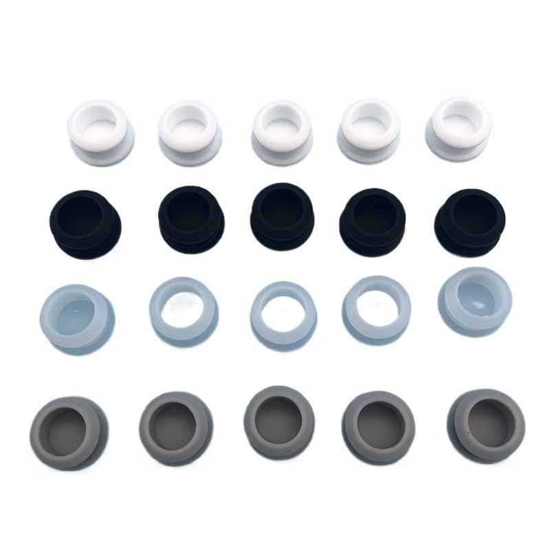 10PCS 27-30mm High Temp Silicone End Caps, Food Grade Tube Plugs, -40°C~250°C(Black,STD029)