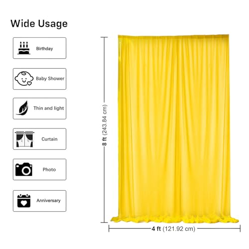 Image of Party Propz Yellow and Pink Backdrop Decoration with Curtain Light, Haldi Backdrop Decorations Set, Haldi Decoration Items for Home Decor, Pooja Background Decorations Items(Satin)(6Pc)