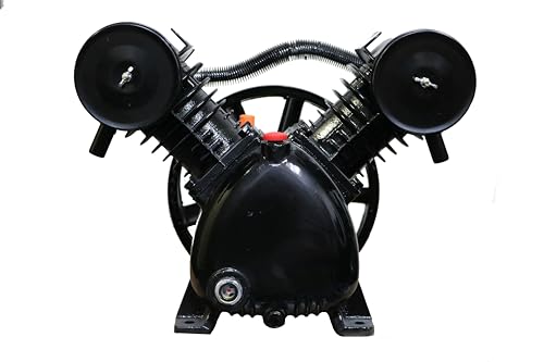 Air Compressor Pump 3HP 2 Piston V Style Twin Cylinder Motor Head Airtool Max Air Delivery 11.2 CFM @ 90 PSI 1150 rpm Flywheel 10 with single A V-groove