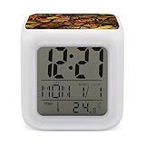 MUSM Monarch - Sveglia digitale con farfalla e display a LED, con 7 colori cangianti, per camera da letto e camera da letto