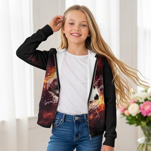 Hoodies for Boys Girls Printed Hooded Sweatshirts with Pockets Long Sleeve Pullover Top Hooded Jacket for Fall2