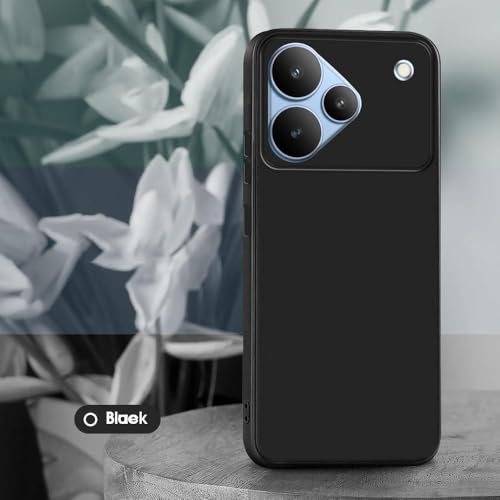Image of Back Cover for Realme P4 5G | Full Camera Protection | Premium Liquid Silicon Case | Flexible Bumper Case for Realme P4 5G (Black)