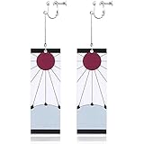 TAENGGR(みきこ) 炭治郎 コスプレ 耳飾り 鬼滅の刃 炭治郎 コスプレ ピアス 耳飾り かまど たんじろう アニメ 仮装 クリスマス ハロウィン グッズ 道具 2個セット (2)