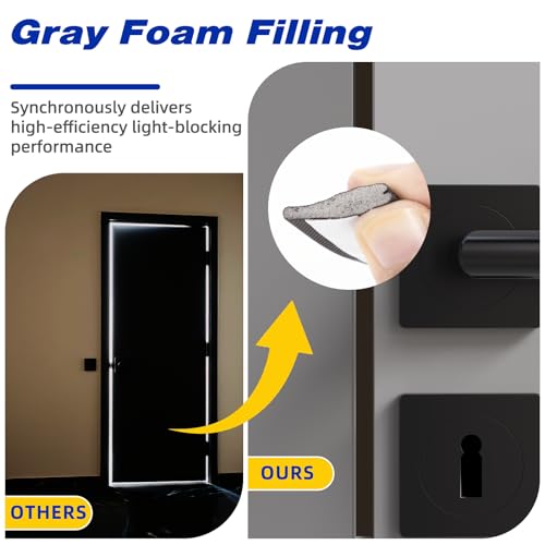 Weather Stripping Door Seal Strip for Door Frame,Window Insulation for Winter,Doors Soundproofing Gap Filler,Window Sealer Exterior Doors Weather Stripping,Foam Windows Draft Stopper(Brown,118\'\') - Thumbnail 4