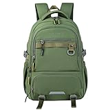 Mochila Escolar Ortopédica Acolchoada, Material Premium, Compartimento para Notebook até 15 Polegadas, Reforçada, Múltiplos Compartimentos (Verde)