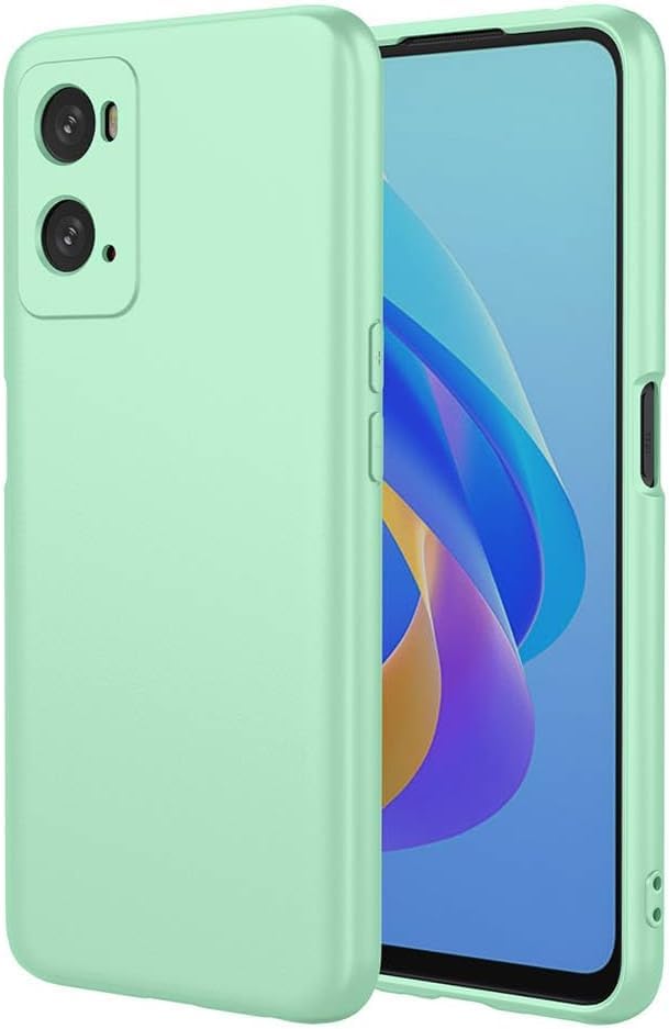 Movilear Funda Carcasa de Silicona Líquida para OPPO A96 4G, Interior de Microfibra Antigolpes Protección Gel Ultra Suave de Goma a Prueba de Choques y Arañazos FSUA (Verde)