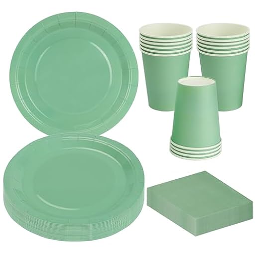 MestectPET 56 Piezas Vajilla Verde Salvia para Fiestas, Platos Vasos y Servilletas de Papel para 16 Invitados, Ideal Juego de Vajilla para Cumpleaños Bodas Aniversario Baby Shower Barbacoas | Ya disponible en tu tienda friki favorita! En mundofriki.es! MestectPET 56 Piezas Vajilla Verde Salvia para Fiestas, Platos Vasos y Servilletas de Papel para 16 Invitados, Ideal Juego de Vajilla para Cumpleaños Bodas Aniversario Baby Shower Barbacoas | Ya disponible en tu tienda friki favorita! En mundofriki.es!