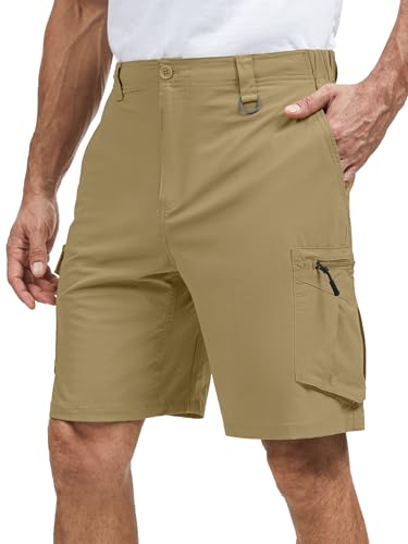 Mens Cargo Shorts, Lightweight Hiking Shorts for Men, Multi-Pocket Quick Dry Fishing ShortsFor Golf,Camping, Travel2