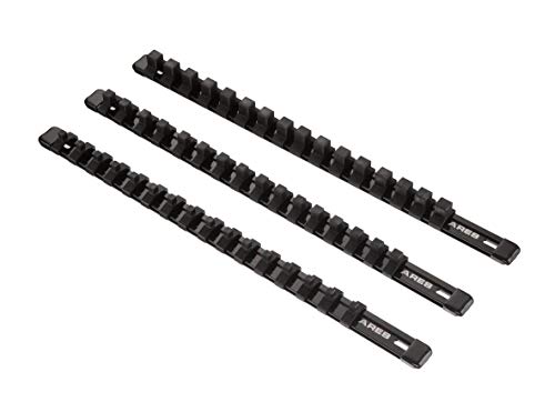 Ares 70087-3-Piece Aluminum Socket Organizer - 1/4-Inch, 3/8-Inch, And 1/2-Inch Drive Socket Rails Hold 48 Sockets And Keep Your Tool Box Organized #TOP5