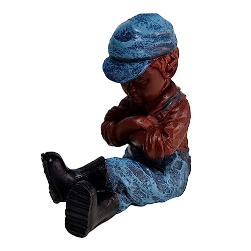 Hemobllo 1 Peça Boneca De Resina Vintage Estátua De Pessoas Artesanato Para Artesanato De Ornamento