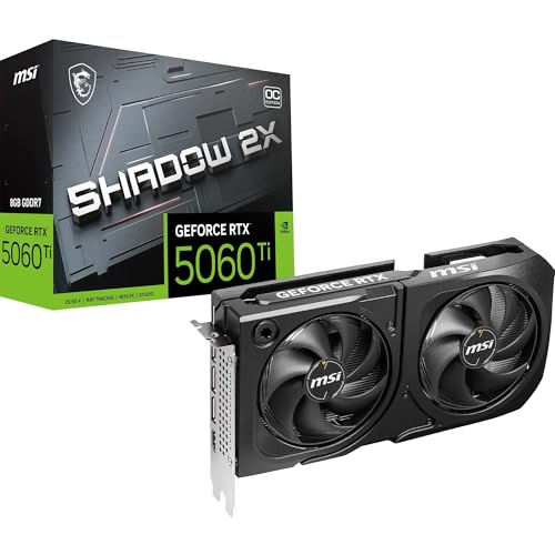 グラフィックボード・グラボ・ビデオカード SUIKA RTX5060Ti 8G SHADOW 2X OC PLUS Amazon | MSI GeForce RTX 5060 Ti 8G SHADOW 2X OC PLUS グラフィック