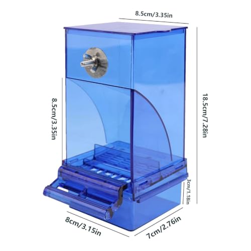 Alimentador automático de pajarera acrílico transparente con gran depósito de comida 6