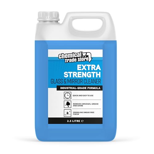 Chemical Trade Store - Glass & Mirror Cleaner 2.5L - Streak-Free Glass Cleaner for Windows Mirrors & Smooth Surfaces - Fast-Drying No-Residue Suitable on Tints Ideal for Home Office Commercial