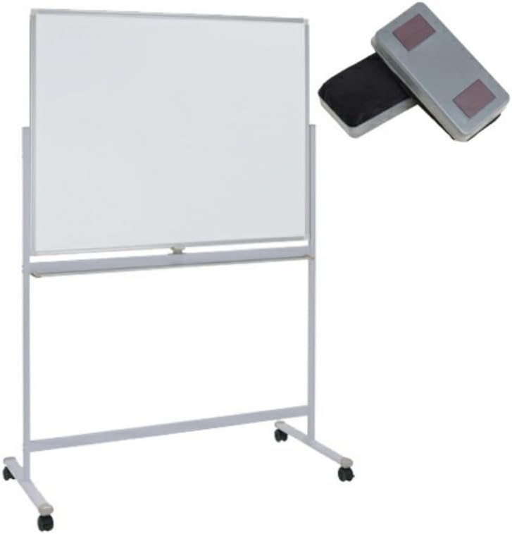 カグクロ 両面脚付きホーローホワイトボード W1200 H905 回転式 脚付 マグネット対応 粉受付き トレイ付 イレーザー付