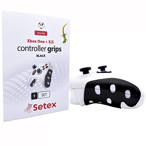 Setex Xbox Controller Grip (Couleur - Noir) - Grips Microstructurés Antidérapants - (1 Set pour Manettes Xbox One Series X|S) - 1mm - Grips Uniquement Cover